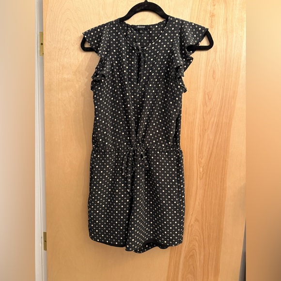 Madewell Silk Petal-play Polka-dot Romper - Picture 3 of 14